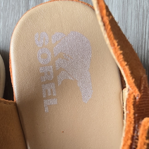 Sorel Canyon Gold Suede Cameron Sandal – Women’s 8, Velcro Platform - Picture 12 of 12